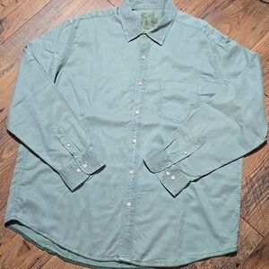 Tasso Elba Green Casual Button Down Shirt